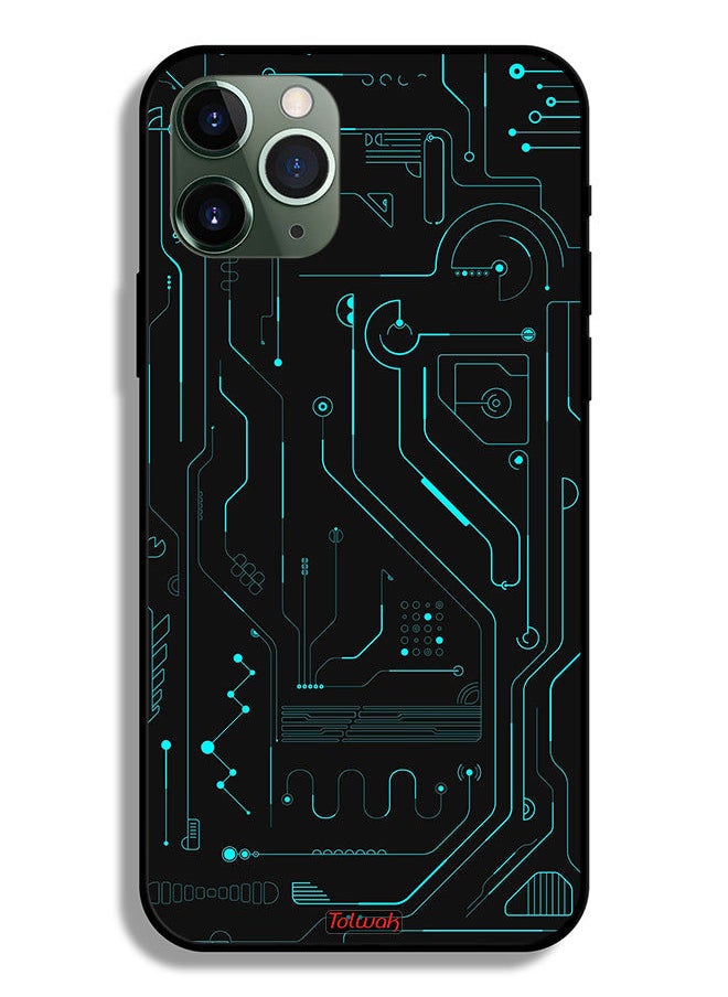 Tolwak - Apple iPhone 11 Pro Max Protective Case Digital Art Circuits Minimalism Multiple Display - Image 1