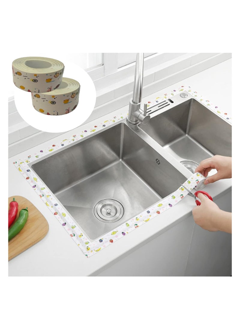 JOLLITY LLC Waterproof & Adhesive Caulk Strip Flexible Self Tape for Kitchen Bathroom Bathtub Toilet Wall Floor Tile Sealer Moisture Mold Protector 2 Rolls  - Image 5
