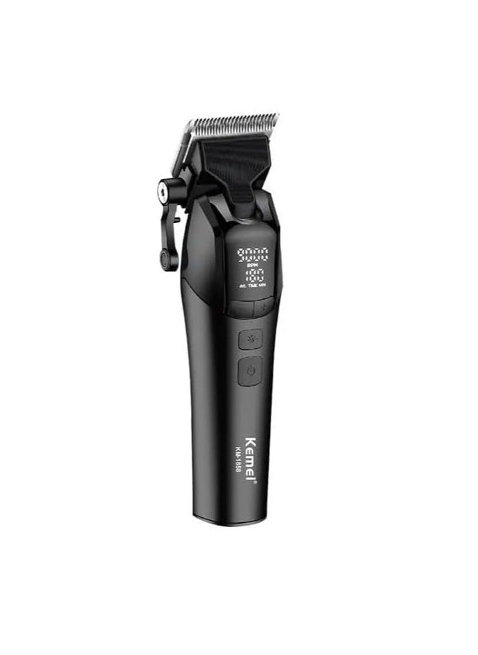 Kemei KM-1858 Professional Salon Hair Clipper with Multiple Speeds up to 9000RPM and Digital Display, Works up to 360 Minutes