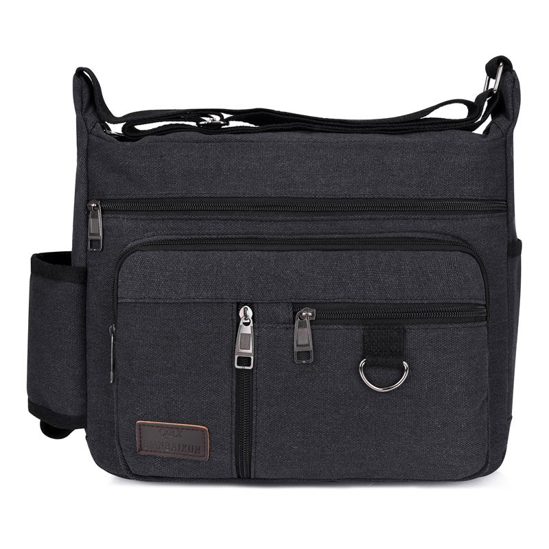 New Multi-Functional Casual Men'S Large Storage Tool Canvas Horizontal One-Shoulder Crossbody Travel Backpack