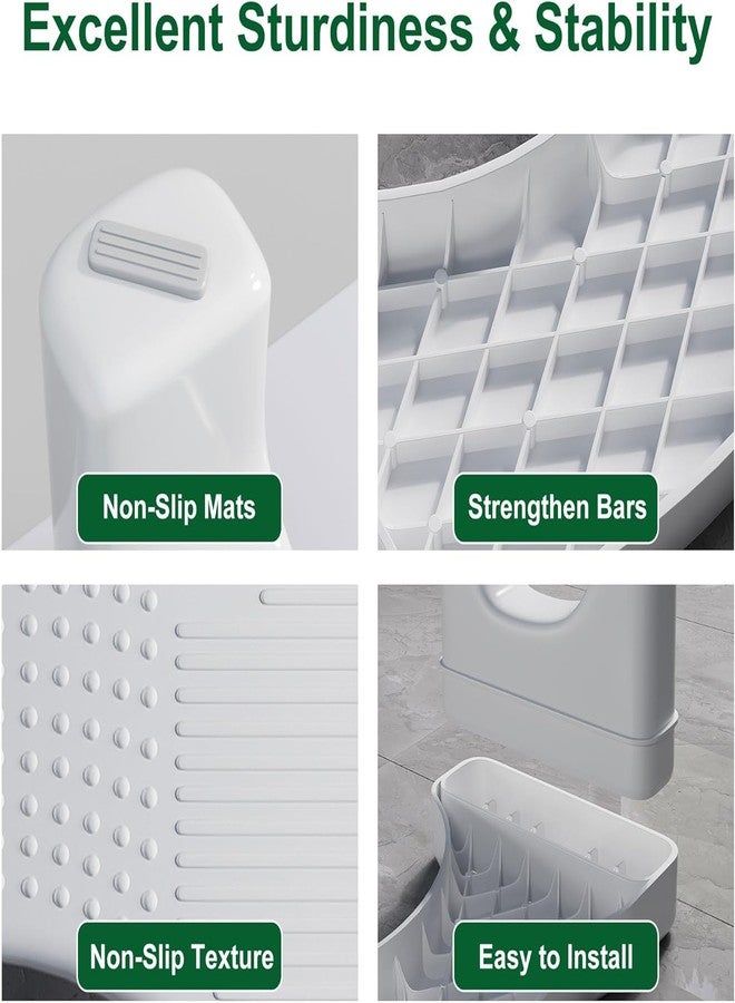 Kitwe كرسي مرحاض كيتوي، كرسي براز لوضعية القرفصاء، كرسي بلاستيكي محمول للبالغين والأطفال، درج حمام مانع للانزلاق بتصميم حاصل على براءة اختراع، كرسي مرحاض مريح للبالغين لوضعية القرفصاء. - Image 4