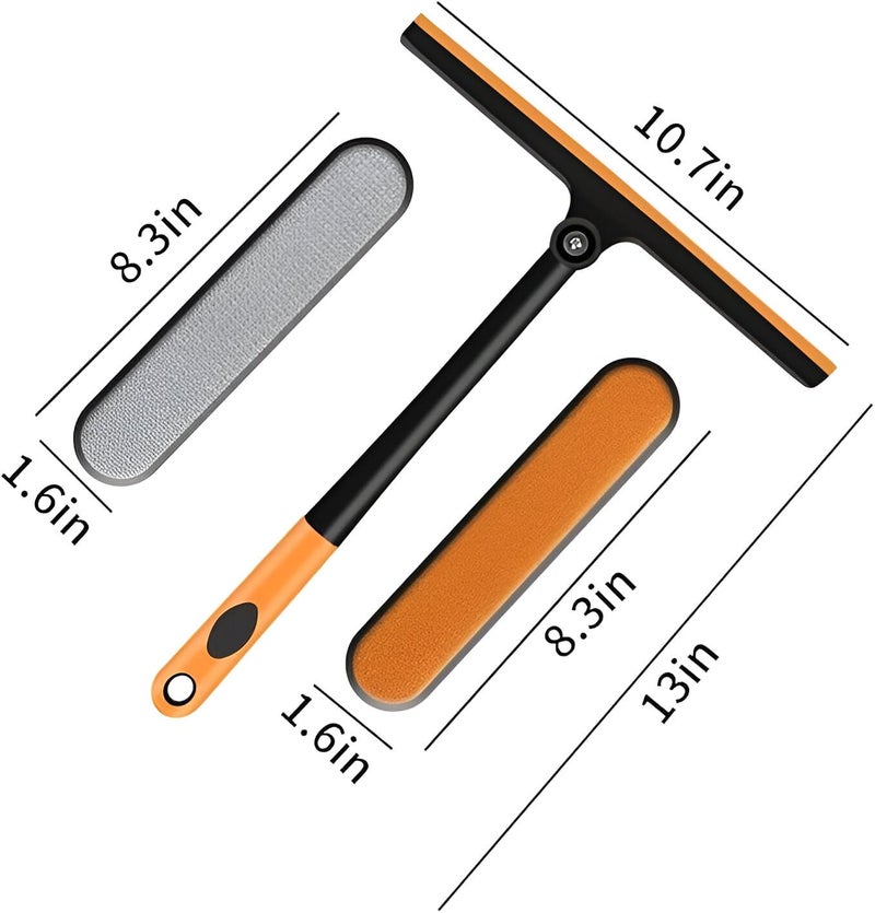 Wipsor مساحة 3 في 1 بتصميم مزدوج الجوانب لمساحة الزجاج للنوافذ، زجاج السيارة، المرايا، الأرضيات 360° قابلة للدوران مع قبضة مريحة - Image 3