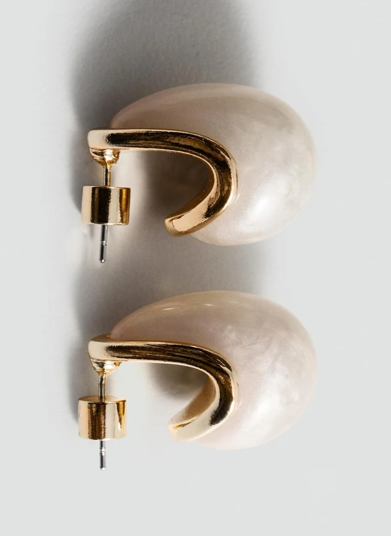 MANGO Resin Drop Earrings