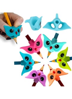 CMGTYYD CMGTYYD Pencil Grips, Owl Pencil Grips, 6 Pcs Writing Aid for Children, Pencil Grips for Children Handwriting Correction, Pen Grips with Ergonomic Design for Kids Finger for Kids, Adults, Preschoolers  - Image 2