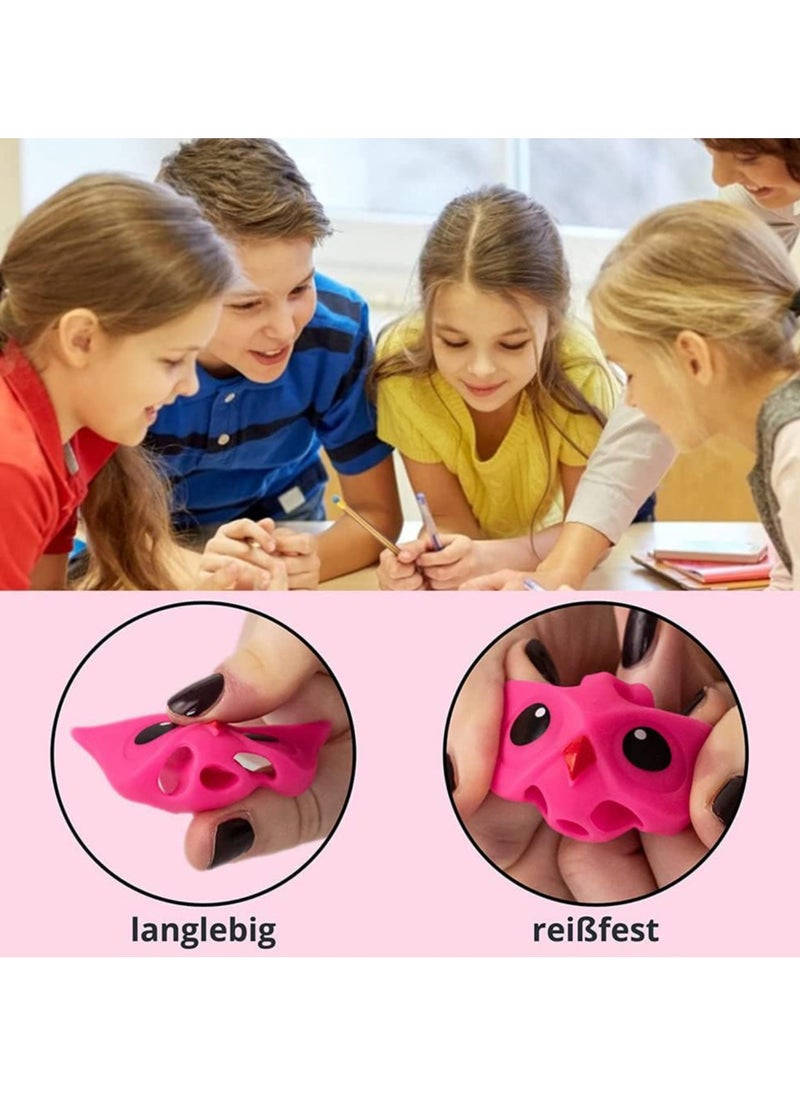 CMGTYYD Pencil Grips, Owl Pencil Grips, 6 Pcs Writing Aid for Children, Pencil Grips for Children Handwriting Correction, Pen Grips with Ergonomic Design for Kids Finger for Kids, Adults, Preschoolers