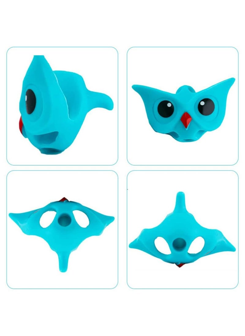 CMGTYYD Pencil Grips, Owl Pencil Grips, 6 Pcs Writing Aid for Children, Pencil Grips for Children Handwriting Correction, Pen Grips with Ergonomic Design for Kids Finger for Kids, Adults, Preschoolers