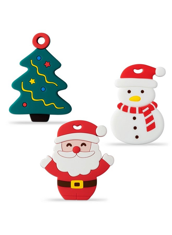 2ooya 3Pcs Christmas Silicone Teething Toys for Babies - First Christmas Soothe Chew Teether for Infants, Soft Snowman Design for Toddlers - Birthday Gifts for Baby Boys and Girls - Image 1