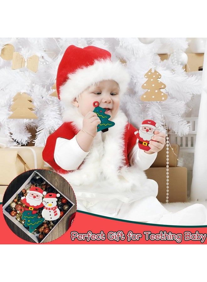 2ooya 3Pcs Christmas Silicone Teething Toys for Babies - First Christmas Soothe Chew Teether for Infants, Soft Snowman Design for Toddlers - Birthday Gifts for Baby Boys and Girls - Image 4