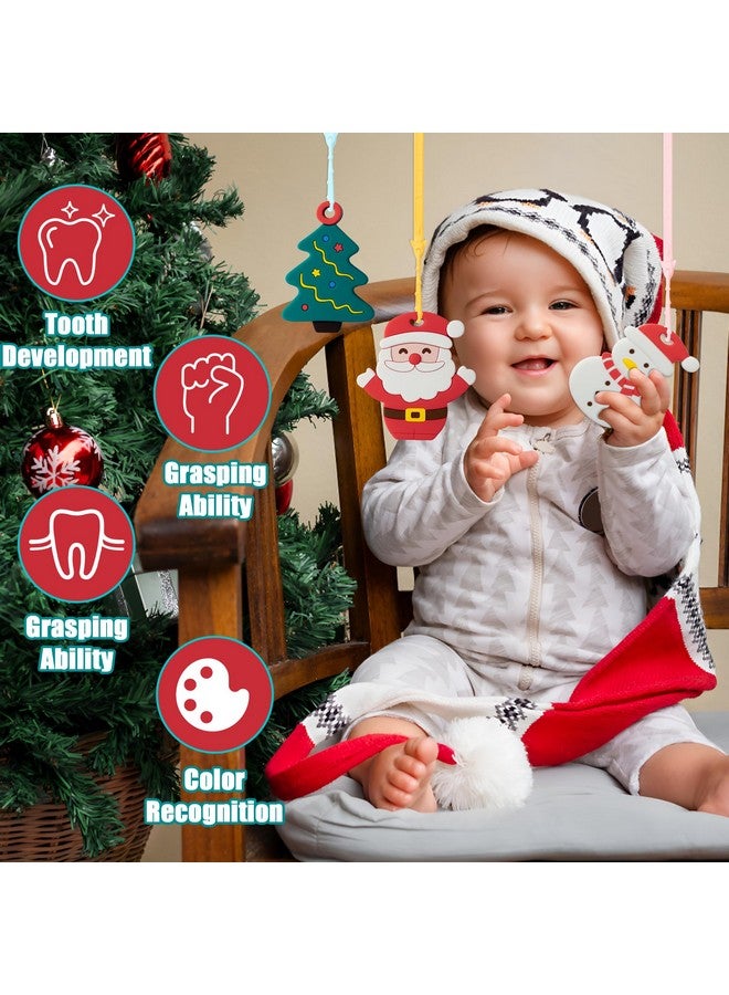 2ooya 3Pcs Christmas Silicone Teething Toys for Babies - First Christmas Soothe Chew Teether for Infants, Soft Snowman Design for Toddlers - Birthday Gifts for Baby Boys and Girls - Image 5