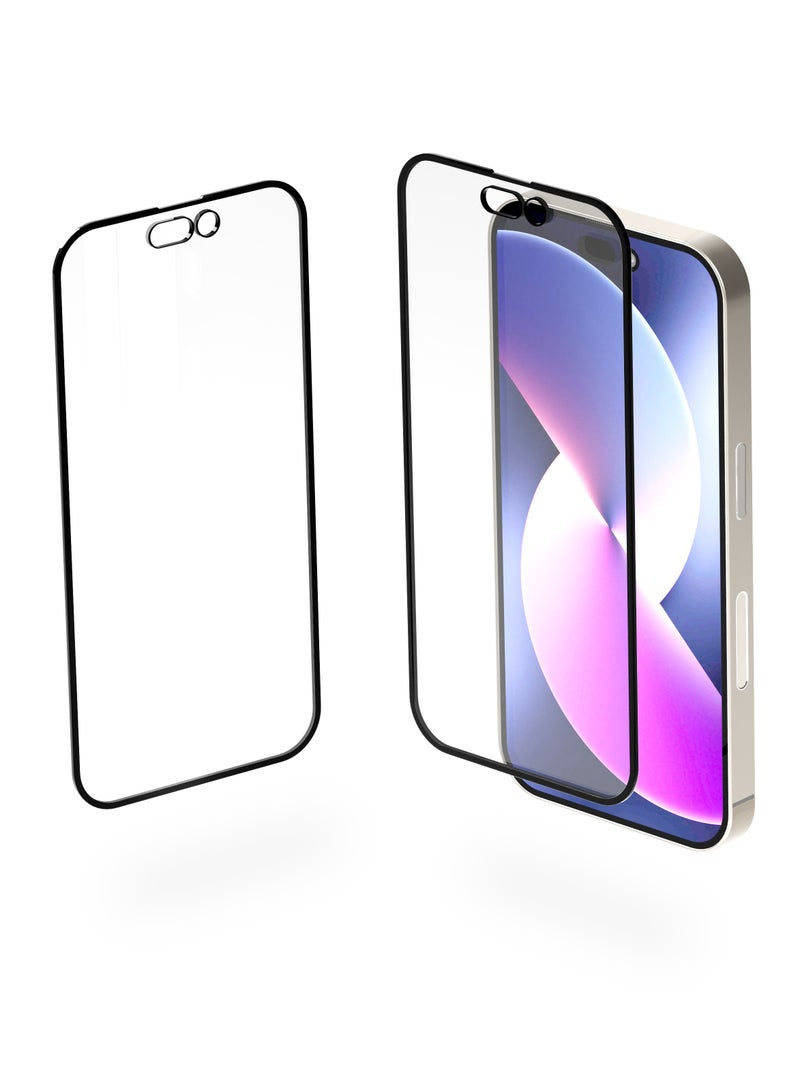 ماكس آند ماكس واقي شاشة iPhone 15 - زجاج مقوى 9H، تغطية كاملة بدرجة عسكرية، مضاد لبصمات الأصابع، وضوح فائق الدقة لهاتف iPhone 15 (6.1 بوصة) - Image 1