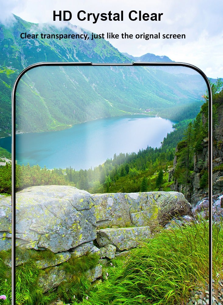 ماكس آند ماكس واقي شاشة iPhone 15 - زجاج مقوى 9H، تغطية كاملة بدرجة عسكرية، مضاد لبصمات الأصابع، وضوح فائق الدقة لهاتف iPhone 15 (6.1 بوصة) - Image 5