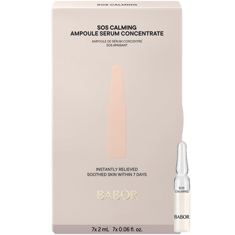 BABOR SOS Calming Ampoule Serum Concentrates, Soothing Serum to Treat Irritated Skin, Reduce Redness and Strengthen Skin Barrier, 7 Day Treatment - Image 1