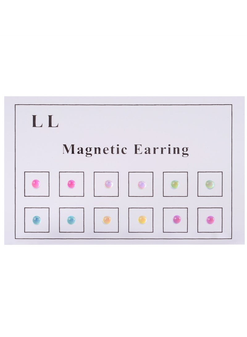 Luckam Magnetic Nose Studs Crystal Stud Earrings Face Magnetic Clips Non Pierced Earrings Nose Lip Ring Clips 24 Pieces - Image 4