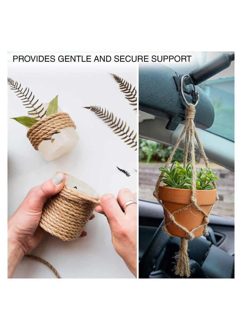 SYOSI 333 Feet Jute Rope 3mm Natural Thick Jute Twine String for Floristry Gifts Wrapping DIY Arts Crafts Decoration Bundling Gardening and Recycling - Image 2