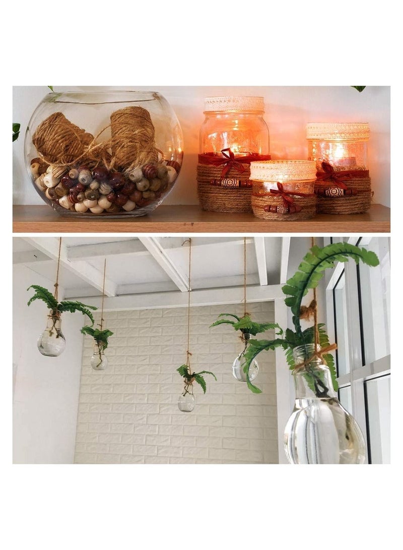 SYOSI 333 Feet Jute Rope 3mm Natural Thick Jute Twine String for Floristry Gifts Wrapping DIY Arts Crafts Decoration Bundling Gardening and Recycling - Image 4