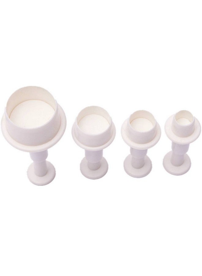 SPHTOEO A Set of 4pcs Round Circle Cake Biscuit Cookies Mold Cutter Plunger Fondant Sugarcraft Icing Decorating - Image 1