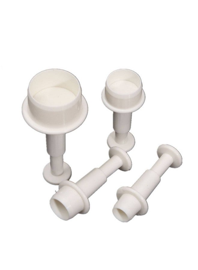 SPHTOEO A Set of 4pcs Round Circle Cake Biscuit Cookies Mold Cutter Plunger Fondant Sugarcraft Icing Decorating - Image 2