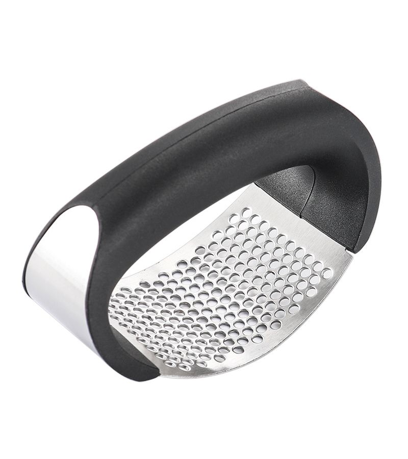 One Piece Three Piece Set Circular Arc Garlic Press Stainless Steel Ergonomic Soft Handle Easy To Squeeze And Clean Sturdy Durable Professional Kitchen Supplies - Image 1