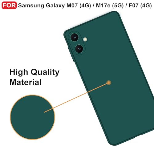 CEDO Back Cover for Samsung Galaxy M07 (4G)/ M17e (5G)/ F07 (4G) | Camera Bump Protection & Inner Velvet Fabric Lining | Ultra Slim Matte Soft Rubberised Case Cover (Green) - Image 5