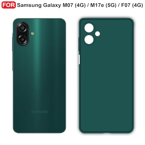 CEDO Back Cover for Samsung Galaxy M07 (4G)/ M17e (5G)/ F07 (4G) | Camera Bump Protection & Inner Velvet Fabric Lining | Ultra Slim Matte Soft Rubberised Case Cover (Green) - Image 2