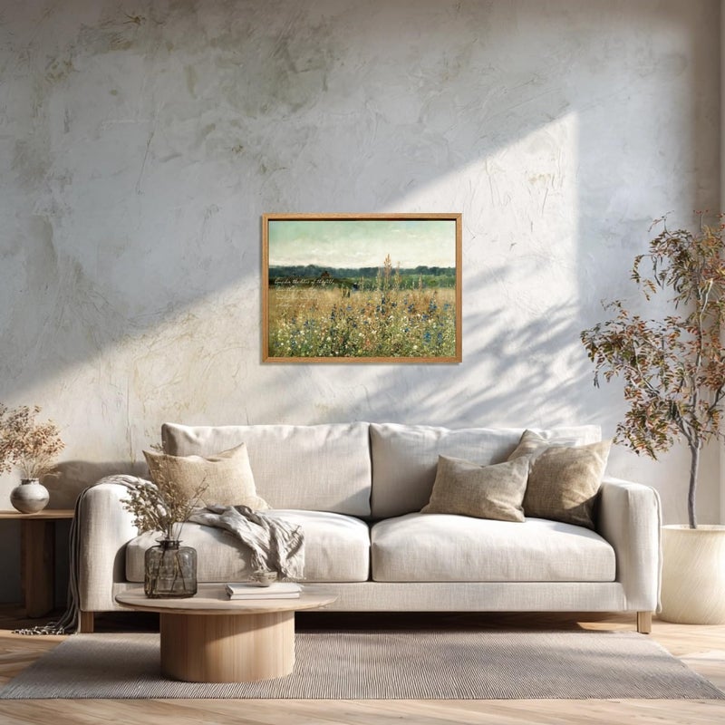 Cyebmo Christian Bible Verse Wall Art, Vintage â€œConsider the Liliesâ€ Scripture Wall Decor, Rustic Wildflower Canvas Painting, Religious Jesus Artwork for Church Prayer Hospital Wood Framed 12"x16" - Image 5