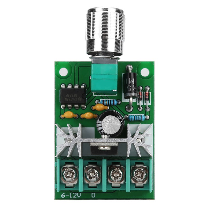 MOTOR DC Motor Speed Controller: DC 6-12V 6A, Stable Performance, Aluminum Alloy Knob With Switch Function - High Quality Circuit Board, Screw Terminals, Direction Adjustable for DC Motor Wiring & Regulatio - Image 4