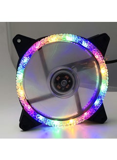 Generic Aurora Eclipse 16LED 12025 Dual Ring PC Case Fan Ice Diamond Rainbow 