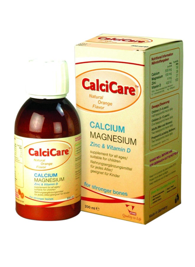 VITANE Calcicare Liquid Natural Orange Flavor Calcium  - Image 1
