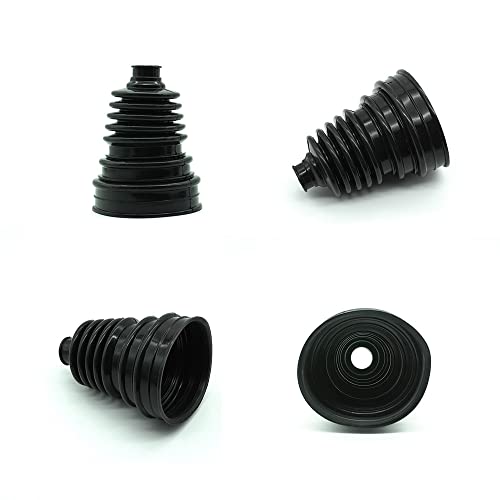 AotoKoop 5" (125 mm) Height Flexible Constant Velocity Joint Silicone Rubber CV Boot Replacement Cover, Black-2 set with 8 Pcs Clamps - Image 4