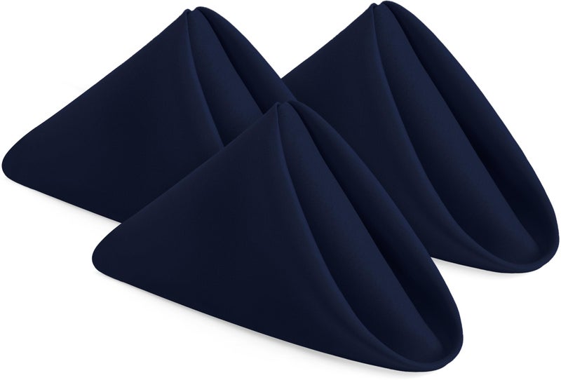 Utopia Home Navy Blue Cloth Napkins (12 Pack, 17x17 Inches), Ideal Dinner Napkins for Party, Wedding and Lunch/Dinner - Image 1