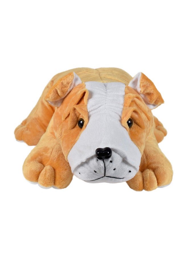 ERRECOM ERRECOM Ultra 16 Inch Bull Dog Fully Stuffed Soft Plush Toy for Kids in Beige| Animal Toy Birthday | Anniversary | Christmas | Diwali | Home Decor  - Image 1