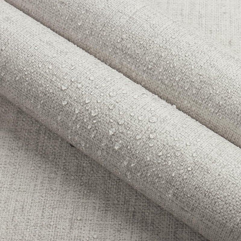 lenify Grasscloth Peel and Stick Wallpaper Beige and Gray Contact Paper 15.7inch x 118.1inch Textured Vintage Faux Linen Contact Paper Self Adhesive Removable Decorative Wallpaper for Cabinets - Image 4