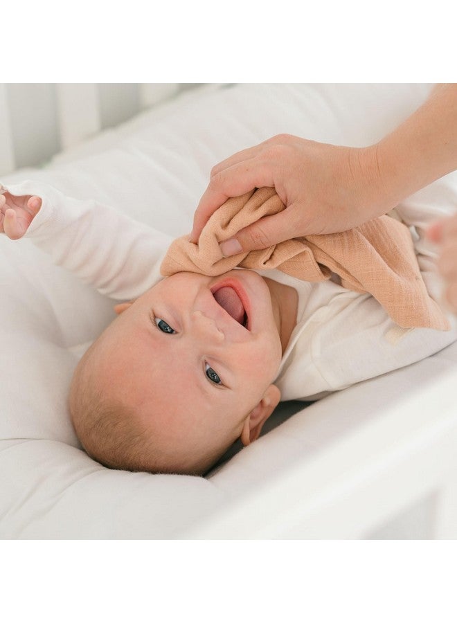 Crane BABY مجموعة مناشف استحمام للأطفال بزهور وردية من كرين - 5 مناشف ناعمة 100% قطن موسلين للمواليد الجدد - Image 3