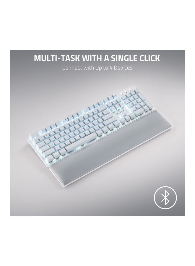 Razer Pro Type Ultra Wireless Mechanical Keyboard - Silent, Linear Switches, Ergonomic Design, Hyperspeed Technology, Fully Programmable Keys & Smart Controls - White - Image 4