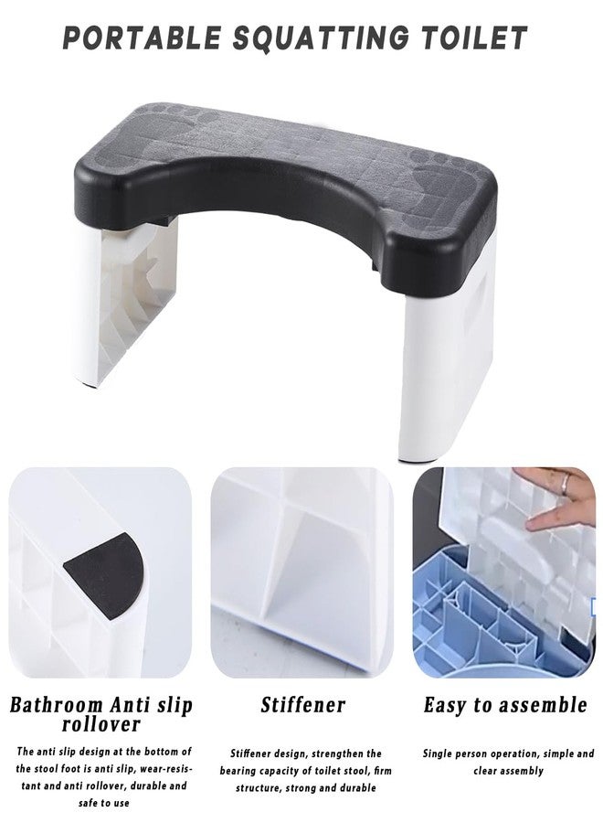 Couleurs Bathroom Toilet, Squat Toilet, Removable Multifunctional Seat Tray, Portable Step for Home Bathroom, Portable, Squat Toilet Stool, Convenient and Compact, Sturdy (White) - Image 2