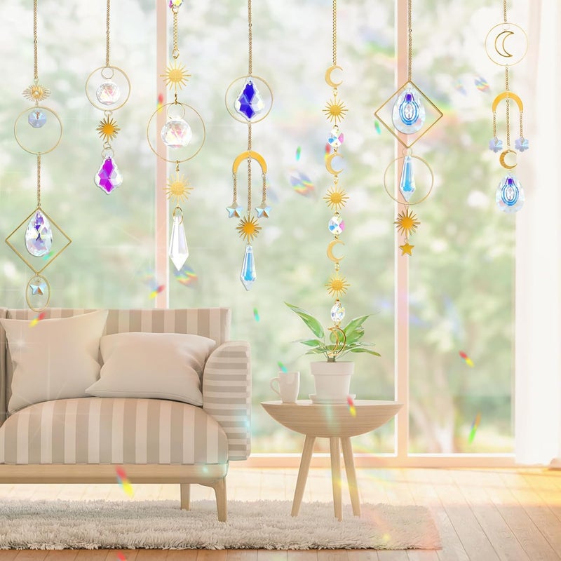 PEUTIER 215pcs DIY Sun Catchers Making Kits, Hanging Crystal Pendant Light Catchers for Window Stained Glass Craft Rainbow Maker Supplies Decoration for Home Outdoor Indoor - Image 5