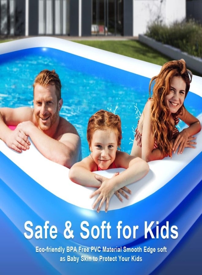 RATSAW Inflatable Swimming Pool for Kids and Adults 150 x 105 x 55cm Thickened Blow Up Family Swimming Kiddie Pool for Garden Backyard Family Summer Water Party - Image 2