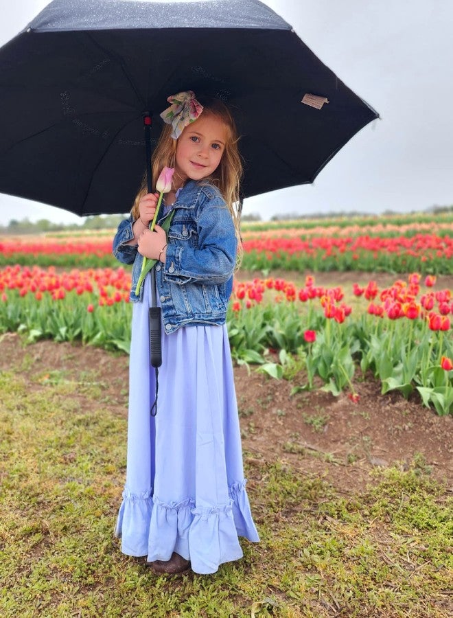 Arshiner فستان طويل للبنات من أرشينر لحفلات الزفاف مع أحزمة مربوطة، فساتين مشدودة باللون الأزرق الفاتح 11-12 سنة - Image 5