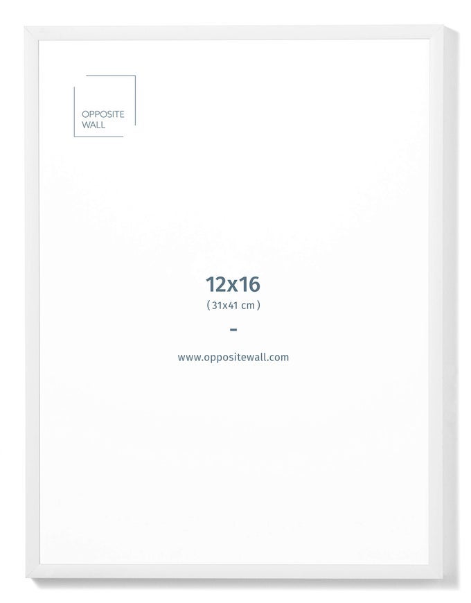 Aluminium Metal Picture Frame 12x16 in 31x41 cm White Sleek Matte Lightweight Shatterproof and Durable Perfectly Crafted for Picture Poster Photo and Collage Displays