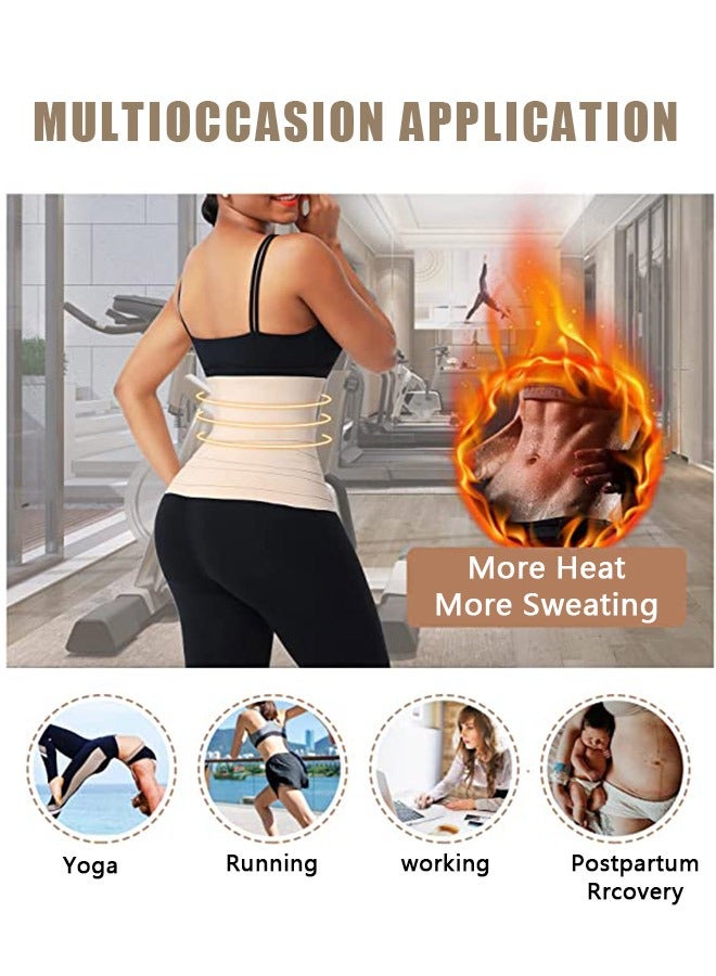 Slimming Tummy Waist Wrap Trainer for Women, Adjustable Invisible Skin Friendly Breathable Elastic Body Shaper Wrap Belt, Long Torso Back Pain Relie Belt (Skin color) - Image 5