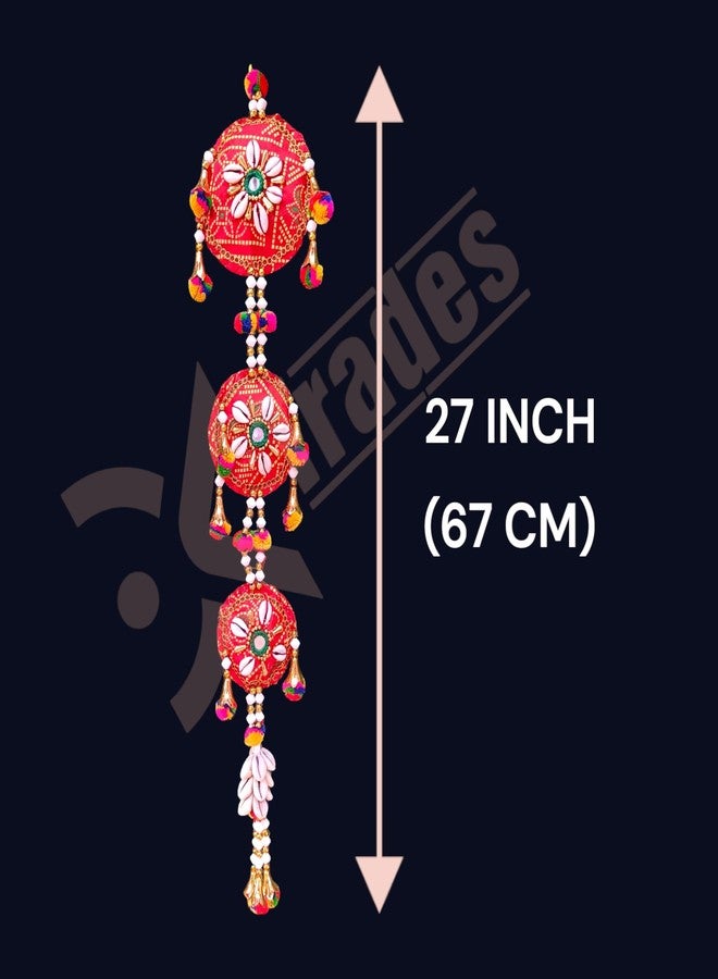 DK trades - Diwali Festival Decoration Items for Home Dcor | Hanging Latkan Toran for Pooja Room Main Door Entrance Temple Wedding Festival | Diwali Deepavali Dcor | Toran Side Hanging - Image 4