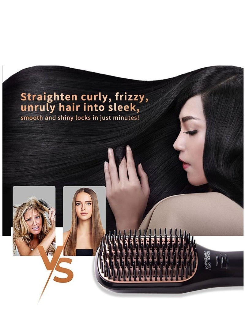 Rabos Multi-functional Hair Dryer Hot Air Comb Black/Gold - Image 1