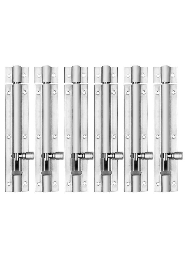 Atlantic Atlantic Morden Plain Tower Bolt 6 inch (Stainless Steel, Two Tone Silver, Pack of 6 Piece)  - Image 1