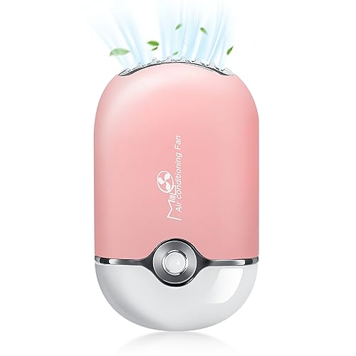 mlogiroa Lash Fan Mini Portable Eyelash Fan Handheld for Eyelash Extension Rechargeable USB C Air Cooling Blower with Built in Sponge Lash Extension Application(Pink) - Image 1