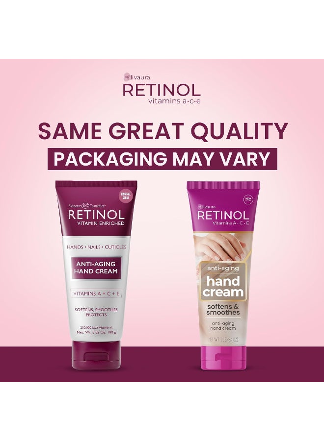RETINOL LIVAURA Retinol Anti-Aging Hand Cream with Vitamins A, C, E for Younger Looking Hands - Image 1