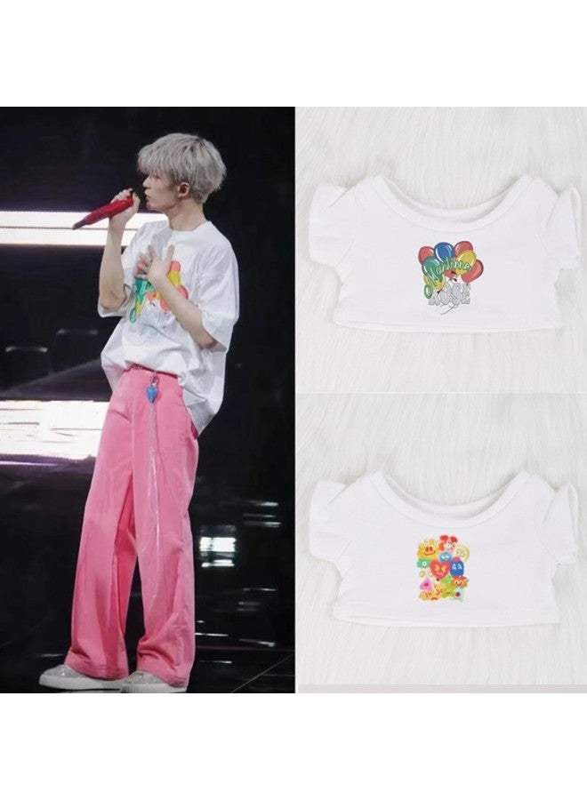 10cm Doll Clothes Tanjianzi With Short Sleeve T-shirt 15/20cm Cotton Doll Cloth Doll Clothes-Specifications:20cm-Color:White Portrait T-shirt  - Image 2