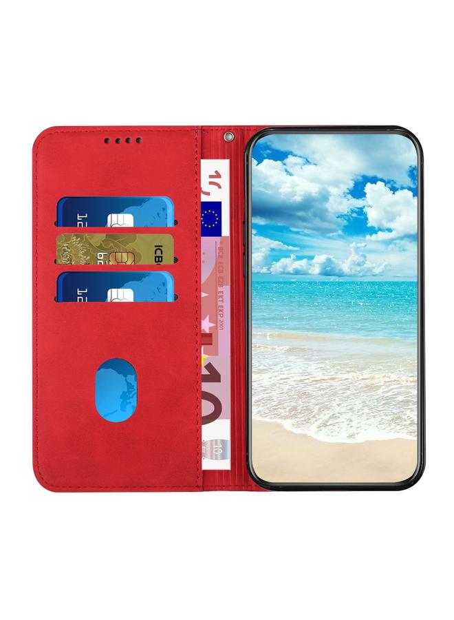 اس-توب جراب هاتف من الجلد المغناطيسي بتصميم ماسي لهاتف OPPO Find X5 Pro - Image 4