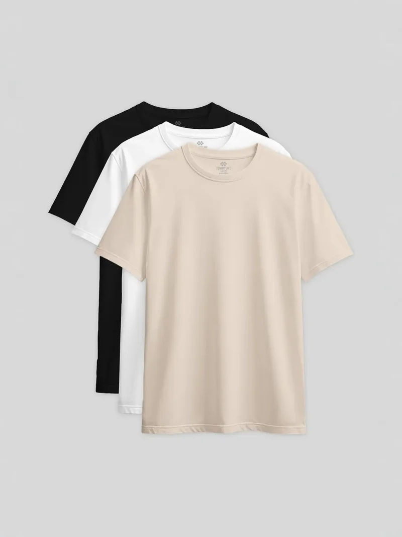 تومي لايف TOMMY Women's Cotton Elastane Crew Neck T-Shirt