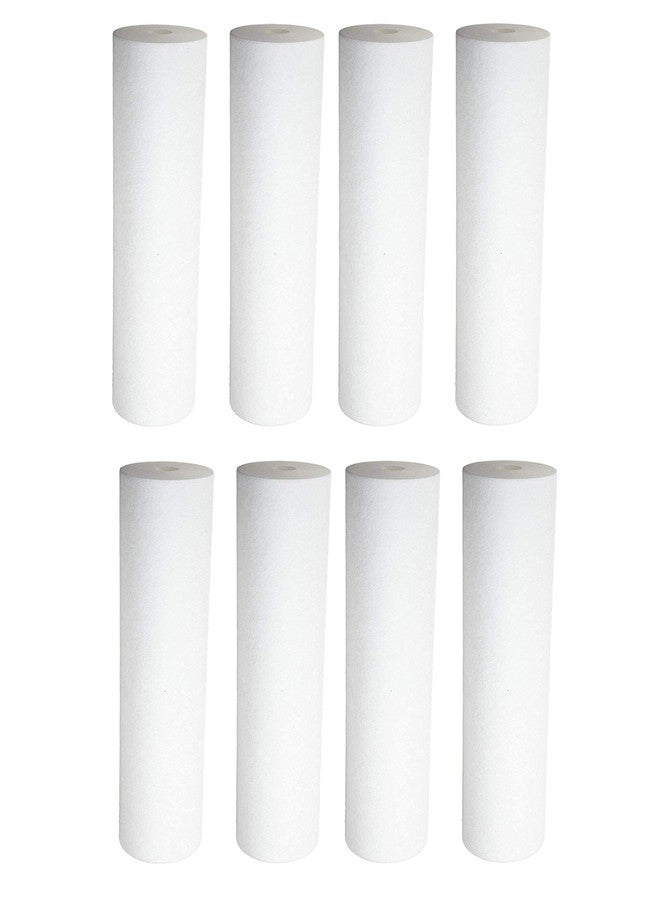 CFS - عبوة من 8 خراطيش فلتر مياه من البولي بروبيلين متوافقة مع طرازات نظام الترشيح المسبق المنزلي GE GXWH04F وGE - خرطوشة فلتر بديلة - خرطوشة عالمية مقاس 10 بوصات - 5 ميكرون - Image 1