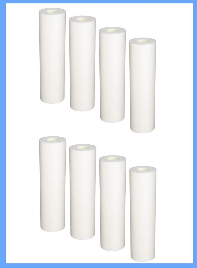 CFS - عبوة من 8 خراطيش فلتر مياه من البولي بروبيلين متوافقة مع طرازات نظام الترشيح المسبق المنزلي GE GXWH04F وGE - خرطوشة فلتر بديلة - خرطوشة عالمية مقاس 10 بوصات - 5 ميكرون - Image 2